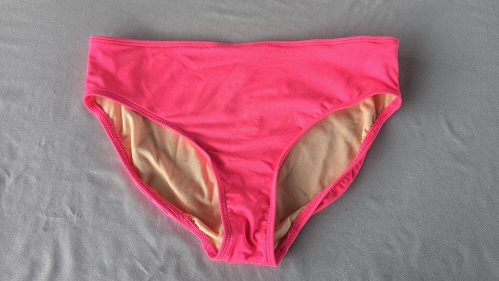 Lands' End Swim Bottom Girls 14-16 Pink Bikini Brief Lined Solid Swimwear XL